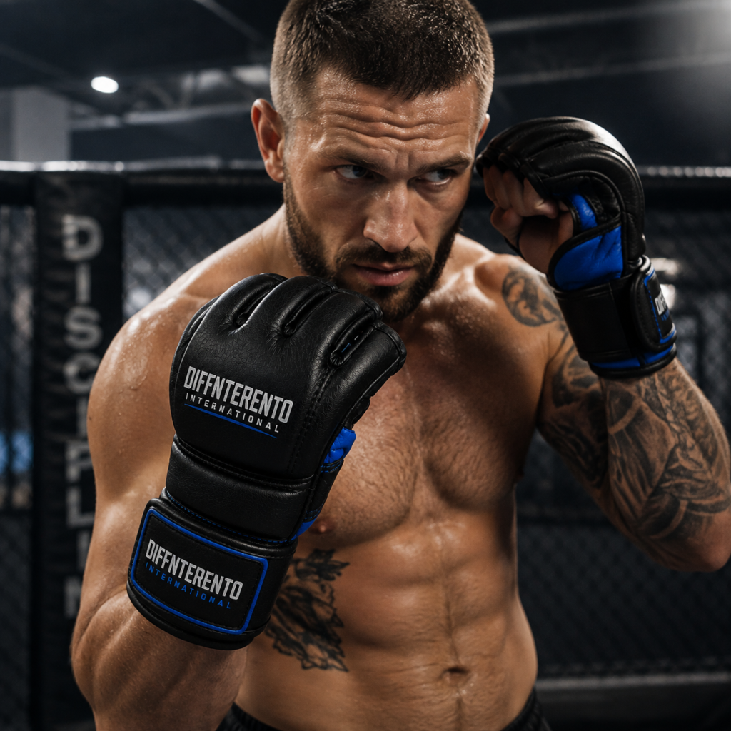 6oz and 7oz MMA sparring gloves with open-palm design