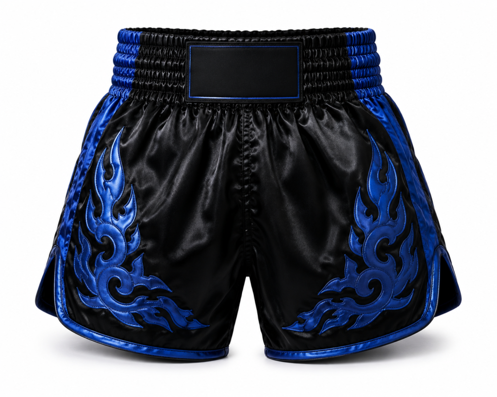 Custom Muay Thai gear set with boxing gloves